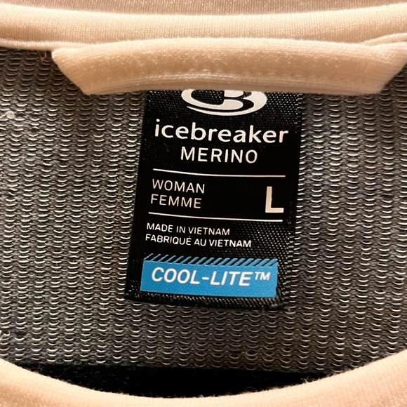 Icebreaker Merino Crewneck Colour-block Long sleeved Sweater Sweatshirt Sz L - Picture 3 of 8